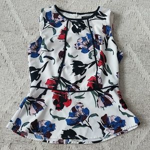 Banana Republic Floral Peplum Blouse